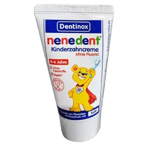 Pasta de dinti Nenedent fara fluor pentru copii 0-6ani, 50ml, Dentinox
