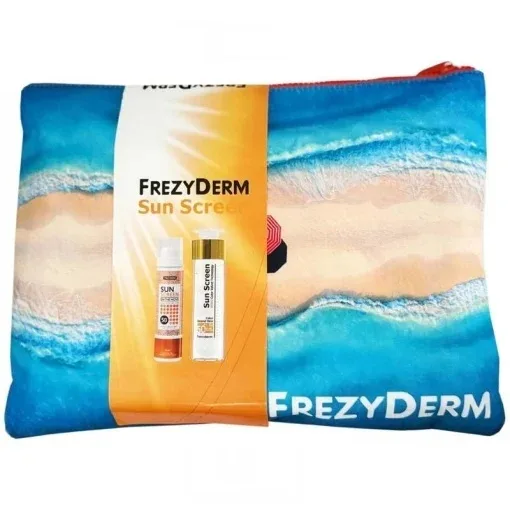 Pachet Crema de fata Sun Screen Color Velvet cu SPF50+, 50ml + Spray mist Sun Screen On The Move cu protectie solara SPF50, 75ml, FrezyDerm — preț și oferte