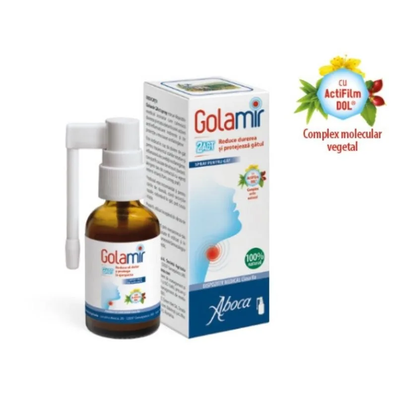 ABOCA Golamir 2ACT spray adulti cu alcool, 30ml — preț și oferte