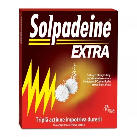 Solpadeine Extra, 16 comprimate efervescente, Perrigo — preț și oferte