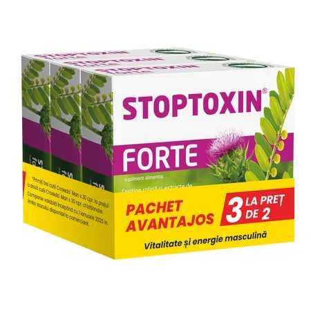Pachet Stoptoxin Forte, 3 x 30 capsule, Fiterman FITERMAN PHARMA S.R.L. - ROMANIA — preț și oferte