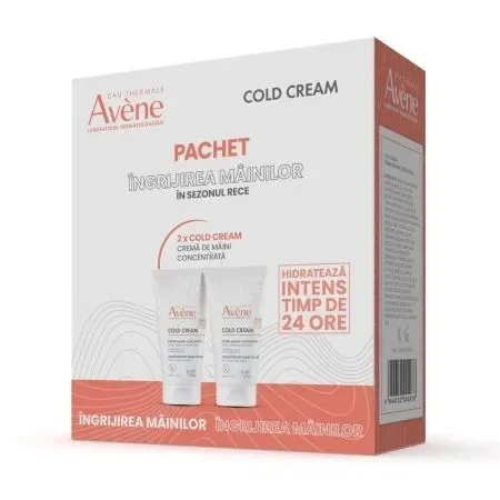 Pachet 2xCold Cream crema maini, 50ml, Avene PIERRE FABRE SANTE FRANTA — preț și oferte