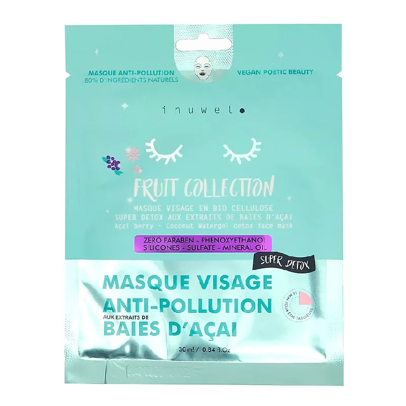 Masca fata detoxifianta cu extract de coacaze Acai, 30ml, Inuwet — preț și oferte