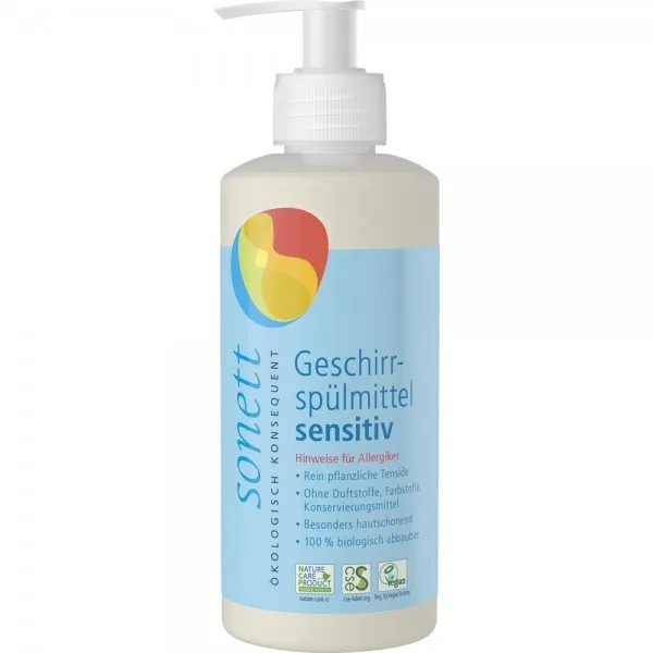 Detergent neutru eco de vase pentru spalare manuala, 300ml, Sonett — preț și oferte