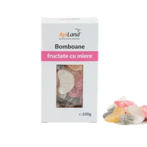 Bomboane Fructate cu Miere, dropsuri, 100g, Apiland