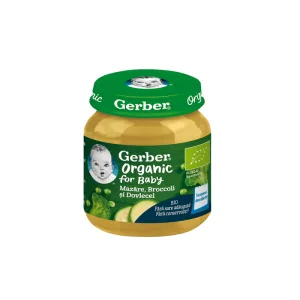 Piure bio cu mazare, broccoli si dovlecel, 125g, Gerber