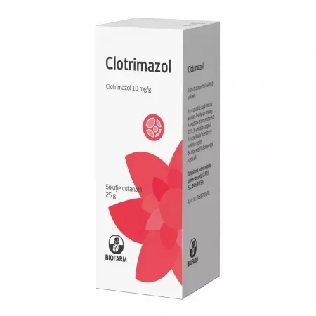 Clotrimazol solutie cutanata 10mg/g, 25g, Biofarm — preț și oferte