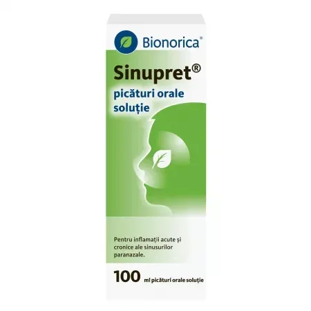 Sinupret picaturi orale solutie, 100ml, Bionorica BIONORICA ARZNEIMITTEL GMBH GERMANIA — preț și oferte