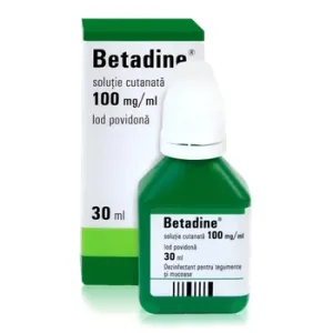 Betadine solutie 100mg/ml, 30ml, Egis
