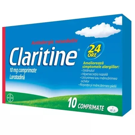 Claritine 10mg, 10cpr, Bayer — preț și oferte