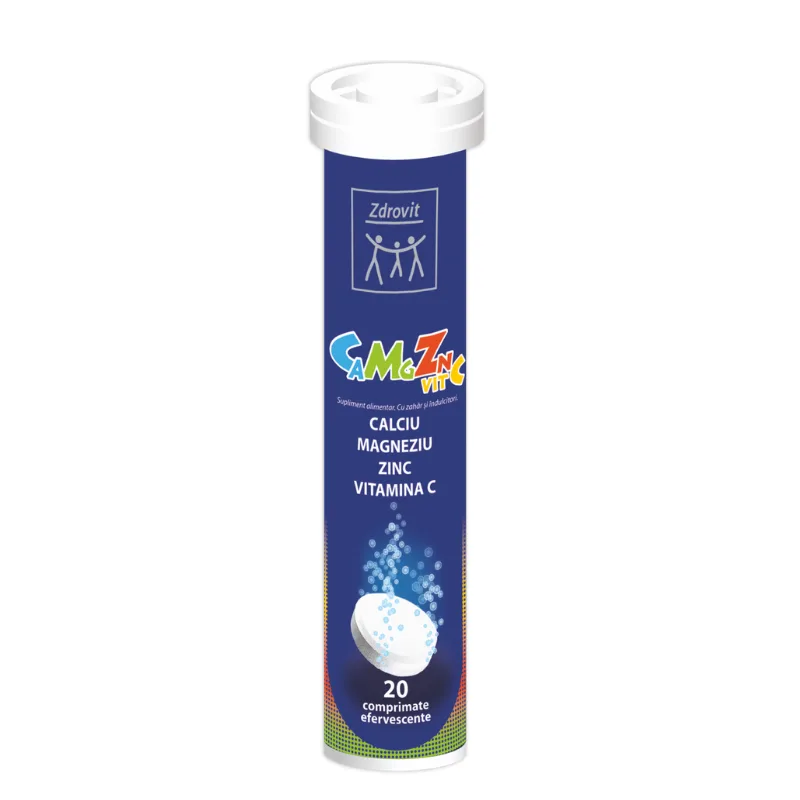 Ca Mg Zn + Vitamina C, 20 comprimate efervescent ZDROVIT — preț și oferte