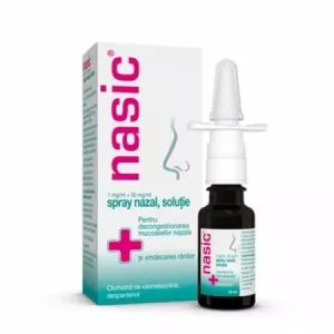 Nasic spray nazal pentru adulti, 1mg/ml + 50mg/ml, 10ml, Cassella Med