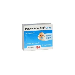 Paracetamol supozitoare, 125mg, 6 bucati, Antibiotice Iasi