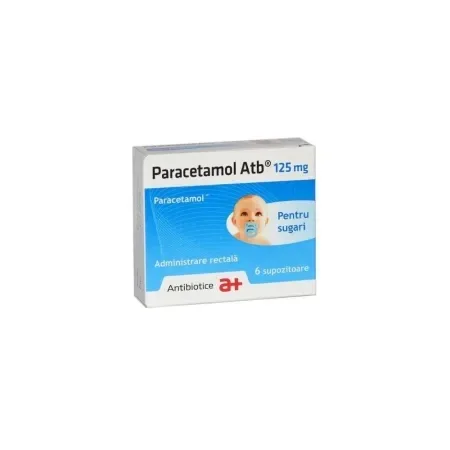 Paracetamol supozitoare, 125mg, 6 bucati, Antibiotice Iasi Remediumfarm.ro — preț și oferte