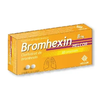 Bromhexin 8mg, 20 comprimate, Helcor — preț și oferte