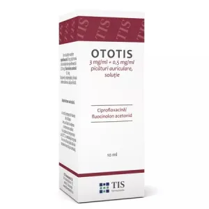 Ototis 3mg/0,5mg/ml picaturi auriculare, 10ml, Tis Farmaceutic