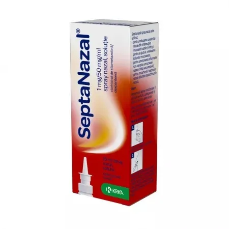 Septanazal spray nazal 1mg/50mg/ml,10ml, Krka — preț și oferte