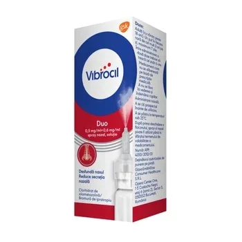 Vibrocil Duo spray nazal 0,5mg/ml + 0,6mg/ml, 10ml, GSK — preț și oferte