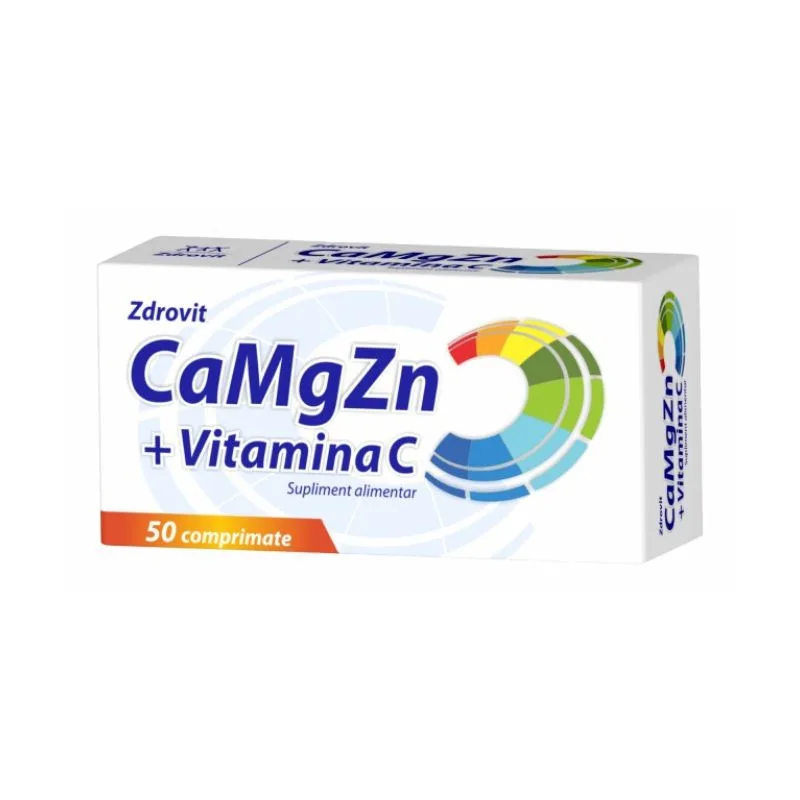 Zdrovit Calciu + Magneziu + Zinc + Vitamina C, 50 comprimate — preț și oferte