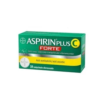 Aspirin Plus C Forte 800/480mg, 10 comprimate efervescente, Bayer — preț și oferte
