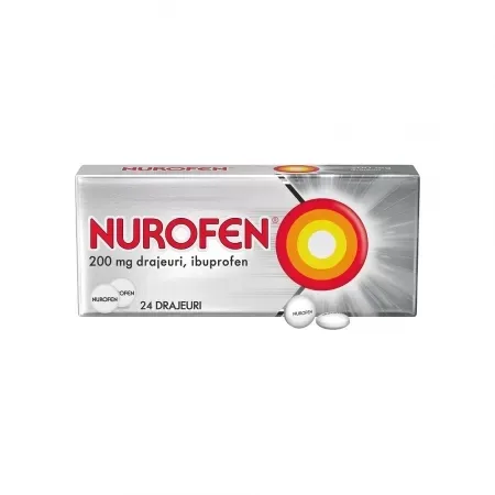 Nurofen 200mg, 24 drajeuri, Reckitt — preț și oferte