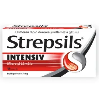 Strepsils Intensiv Miere si Lamaie 8,75mg, 16 pastile de supt, Reckitt — preț și oferte