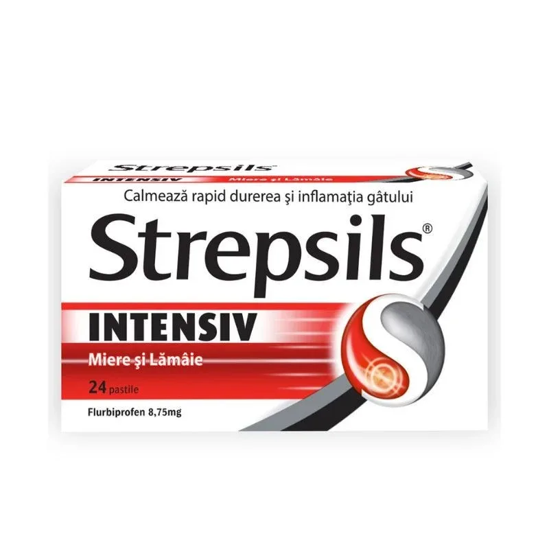 Strepsils Intensiv Miere si Lamaie 8,75mg, 24 pastile de supt, Reckitt — preț și oferte