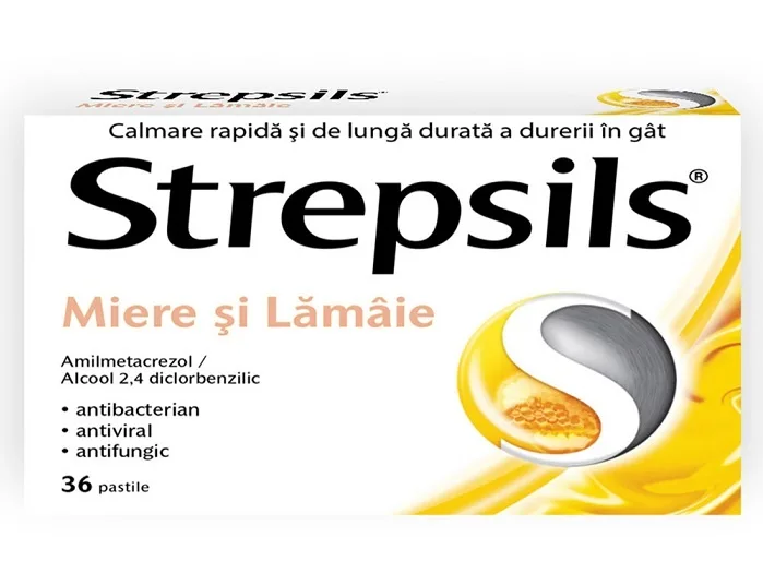Strepsils miere si lamaie, 36 pastile de supt, Reckitt — preț și oferte