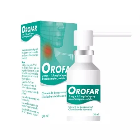 Orofar 2mg/ml+1mg/ml, spray.buco-f, 30ml, Stada Remediumfarm.ro — preț și oferte