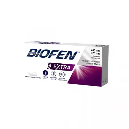 Biofen Extra 400mg/325mg, 10 comprimate filmate, Biofarm — preț și oferte