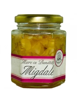 Miere cu Fulgi de migdale, 200 gr, Prisaca Transilvania