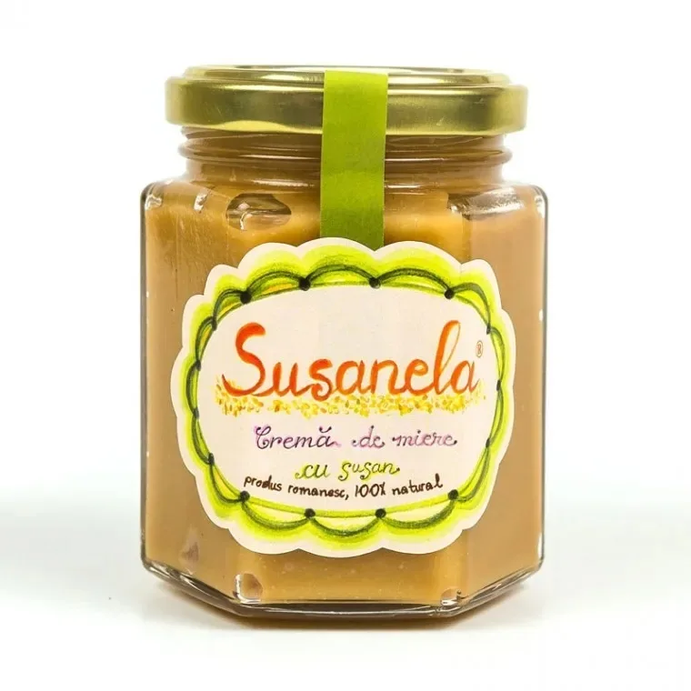 Crema de miere cu susan Susanela, 210g, Prisaca Transilvania — preț și oferte