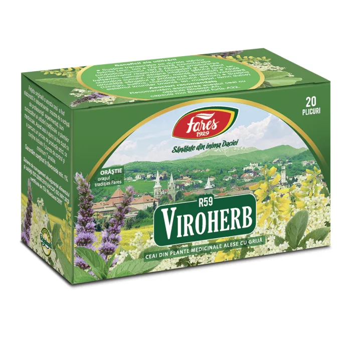 Ceai Viroherb R59, 20 plicuri, Fares — preț și oferte