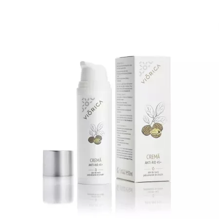 Crema anti-rid 45+ cu ulei de nuca, 50ml, Viorica — preț și oferte