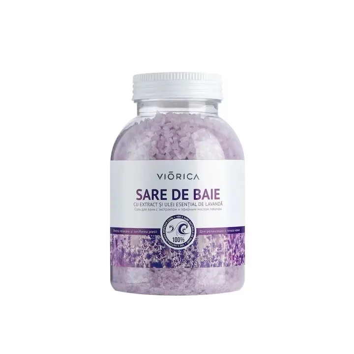 Sare baie cu ulei esential de lavanda, 1000g, Viorica — preț și oferte