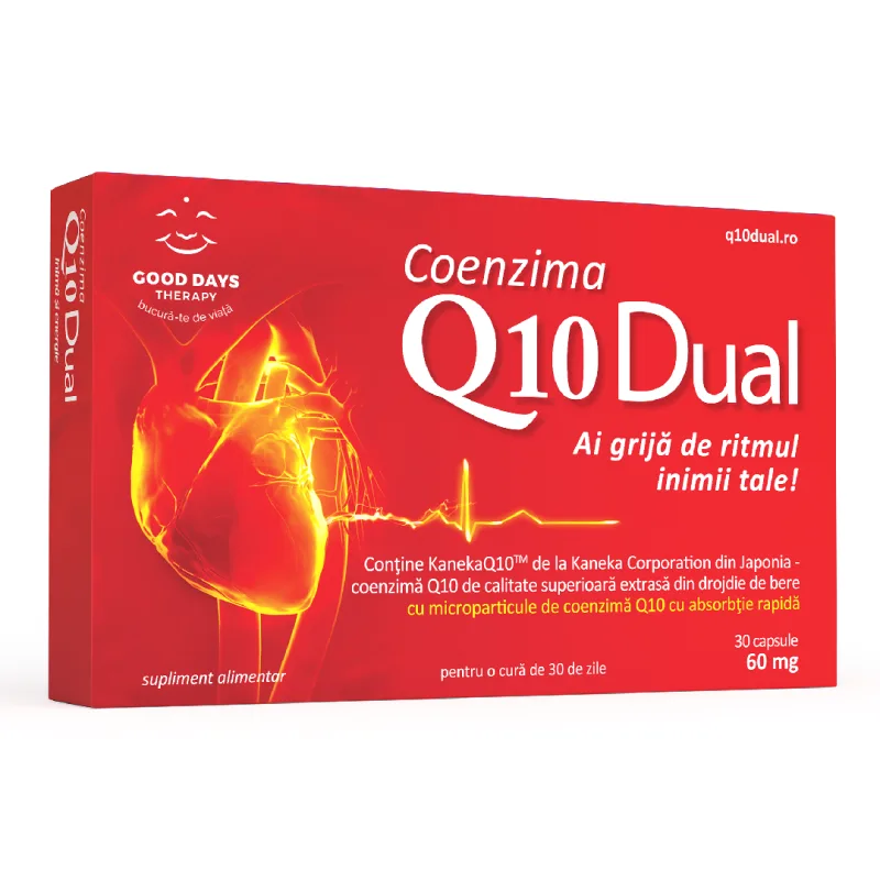 Coenzima Q10 Dual 60mg, 30 capsule, Good Days Therapy — preț și oferte