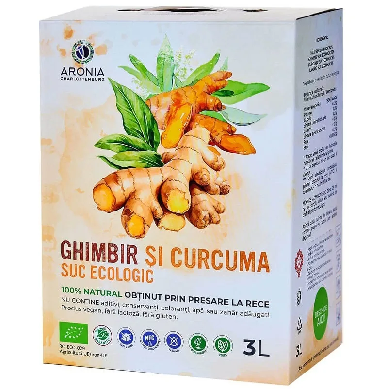 Suc de Ghimbir și Curcuma Eco pentru Detox și Imunitate 3L Aronia Charlottenburg — preț și oferte