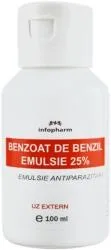 Benzoat de benzil emulsie 25%, 100ml, Infopharm