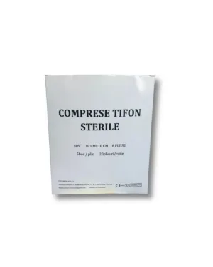 Comprese sterile tifon 10cm x 10cm, 20 bucăți, Vivo Medical