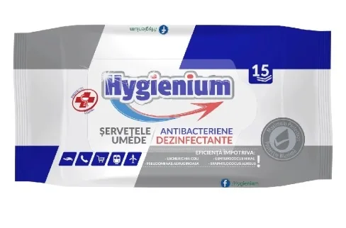 Servetele umede antibacteriene dezinfectante Hygienium x 15buc — preț și oferte