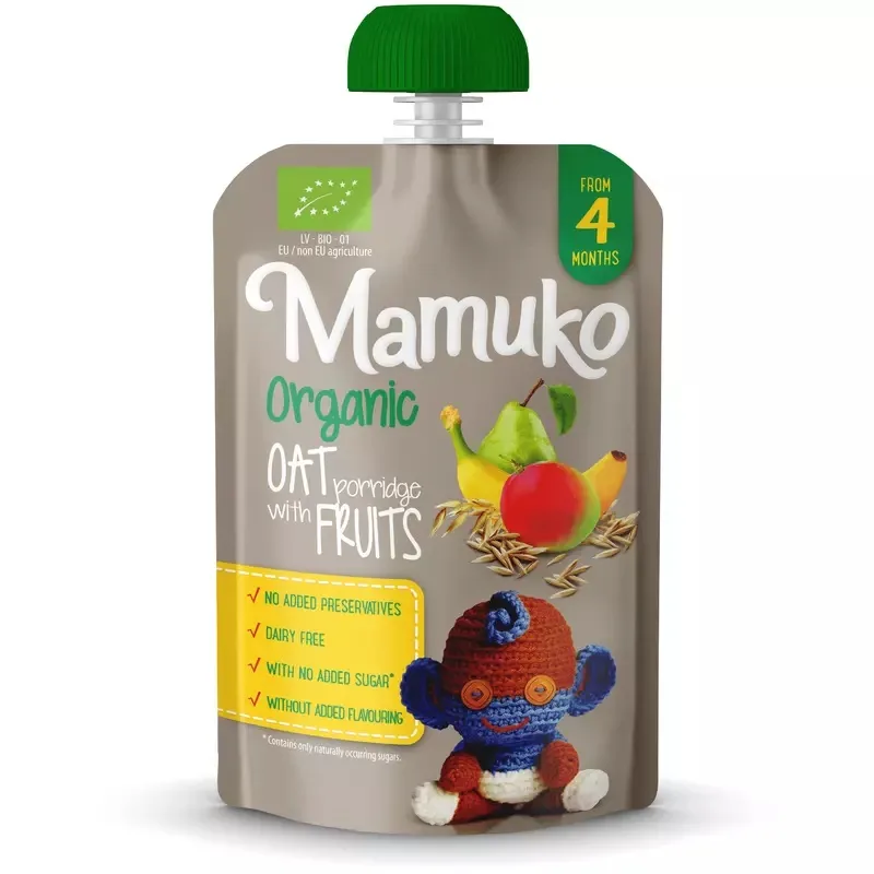 Porridge de ovaz cu fructe Eco, 100g, Mamuko — preț și oferte
