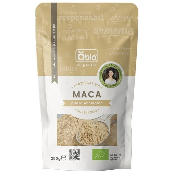 Pudra ecologica Maca, 250g, OBio — preț și oferte