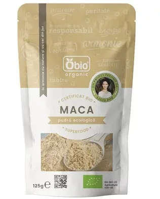 Maca pudra raw bio, 125g, OBio — preț și oferte