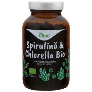 Spirulina si chlorella tablete Bio, 150g, Obio