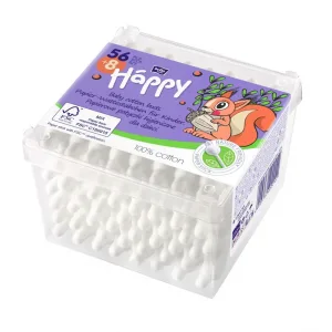 Betisoare de urechi cu opritor Baby Happy, 56+8 bucati, Bella