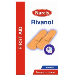 Plasturi cu rivanol, 2cmx7cm, 100 bucati, Narcis