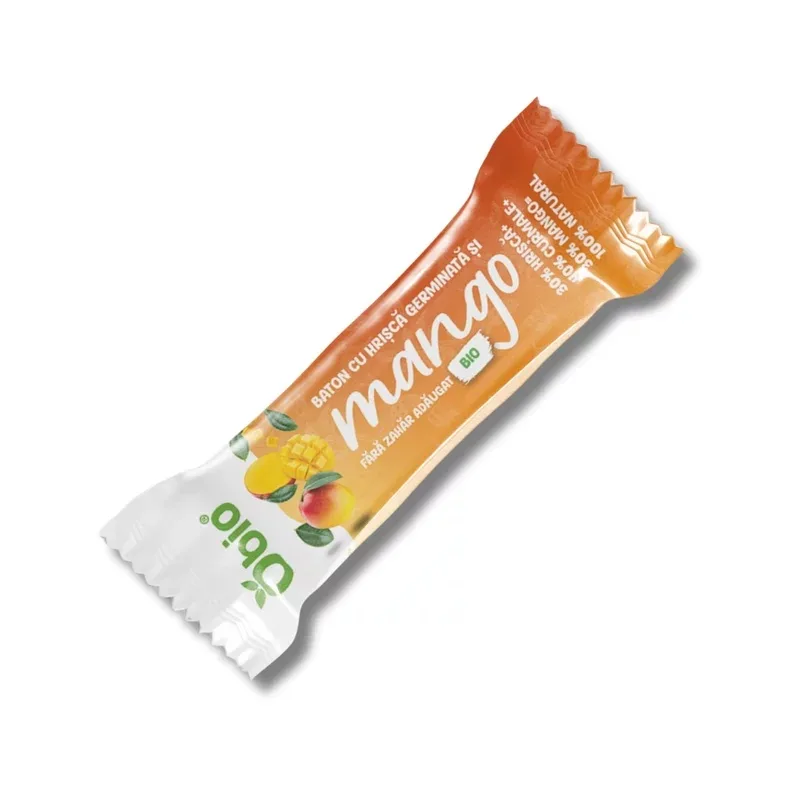 Baton cu hrisca germinata si mango, Bio, 35g, Obio — preț și oferte