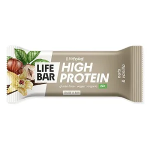 Baton proteic cu nuci si vanilie Bio, 40g, Lifebar