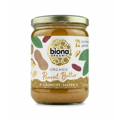 Unt de arahide crunchy cu sare Eco, 500g, Biona — preț și oferte
