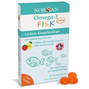 Omega-3 Fisk Jeleuri, 45 bucati, Norsan